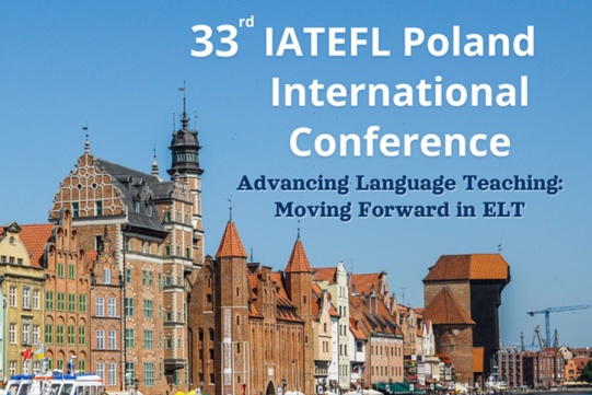 grafika konferencji, widok na nabrzeże Gdańska z Żurawiem