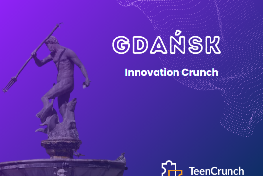 Na zdjęciu na fioletowym tle znajduje się pomnik Neptuna