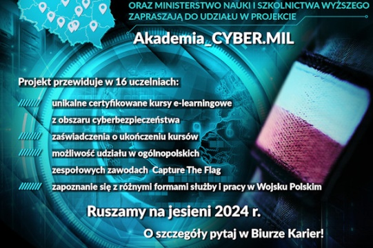 Na zdjęciu znajduje się informacja o kursach