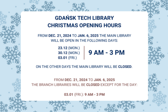 Christmas and New Year opening times
