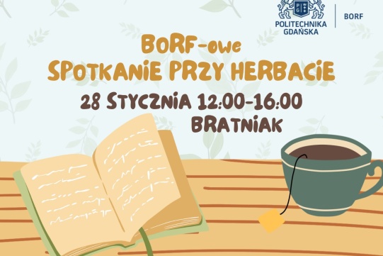 otwarta książka i filiżanka z herbatą