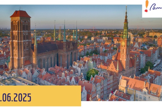 the view of Gdańsk - with the St.Mary's Church and the Town Hall