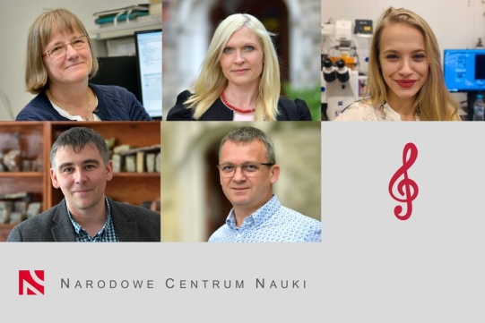 grafika NCN ze zdjęciami naukowców