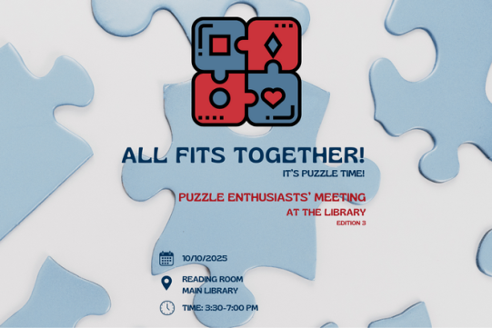 All Fits Together! Puzzle Enthusiasts’ Meeting at the Library. Edition 3