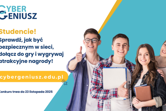 Na zdjęciu informacja o konkursie