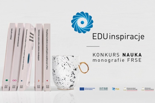 grafika eduinspiracje, książki i kubek