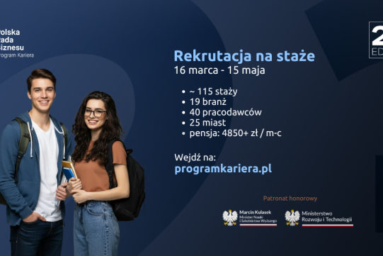 Na zdjęciu informacja o programie