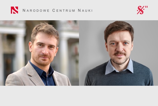 prof. Adrian Bekasiewicz i prof. Jacek Czub, logo NCN i Sonata Bis