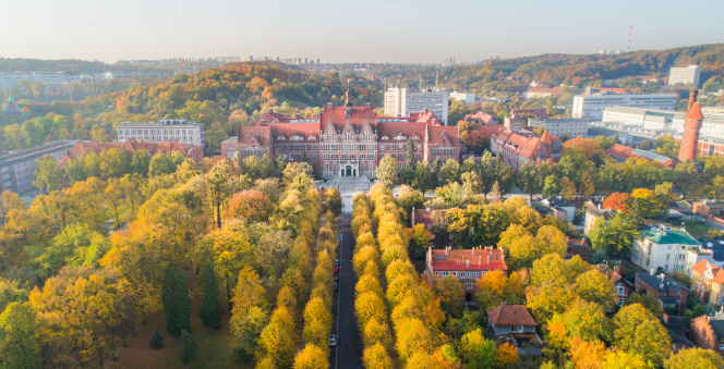 Kampus PG z lotu ptaka