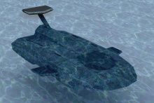 Wizja docelowa podwodnej platformy typu AUV-Stealth. Źródło: M.K. Gerigk, Zakład Mechaniki i Obiektów Bezzałogowych, Instytut Mechaniki i Konstrukcji Maszyn, WIMiO PG, 2018-2020