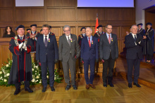 Podczas uroczystości wręczono m.in. Medale za Długoletnią Służbę. Fot. Krzysztof Krzempek / Politechnika Gdańska