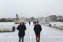 ISEB members on the Sopot Pier. Dec. 3 in the morning