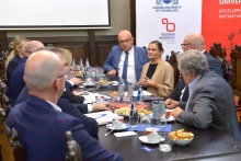 During the meeting at Gdańsk University of Technology, the first steps related to the implementation of the agreement were established. In the picture: Alicja Chilińska-Zawadzka, President of the Management Board of EDF Renewables Polska, is taking the floor. Photo: Krzysztof Krzempek
