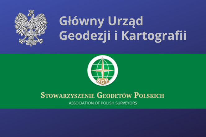 Logotypy i godło państwowe na tle zielono grantowym