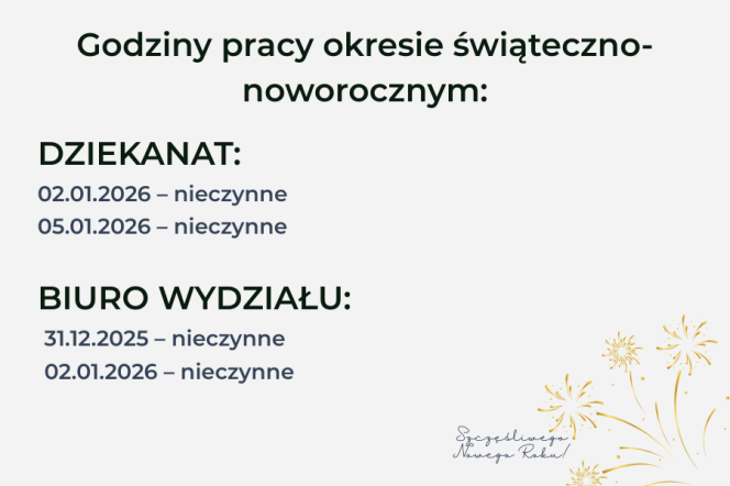 Godziny pracy w okresie świąteczno-noworocznym