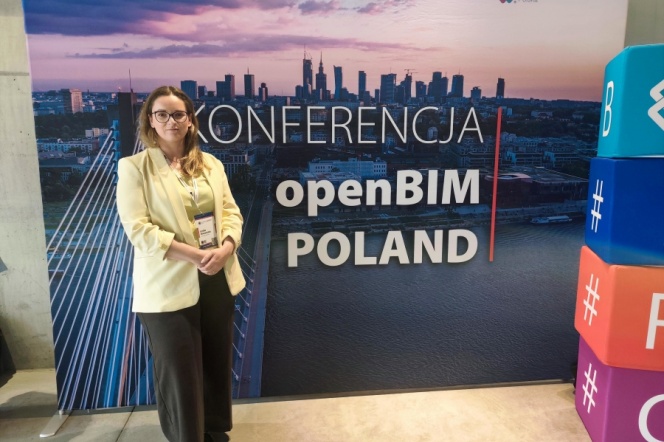 Przedstawiciele Katedry Geodezji na konferencji openBIMPL26 - dr inż. Emilia Miszewska