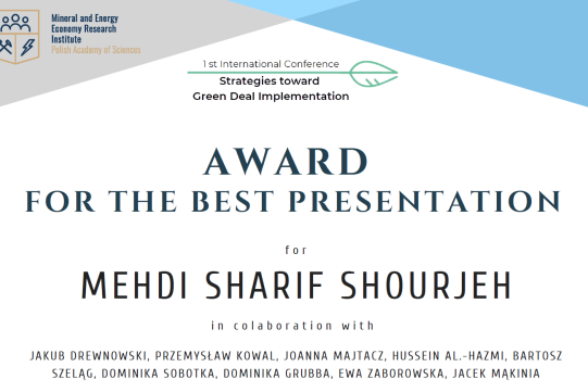 Award for the best presentation