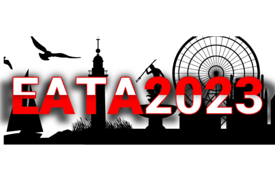 Czerwono-biały napis EATA 2023.