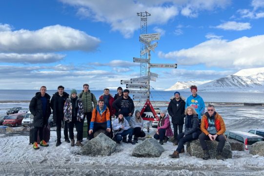 Group of people on Svalbard