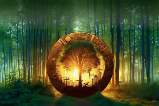 Forest with sunny ring