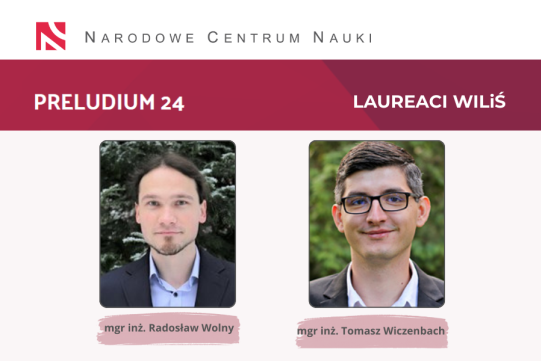 Projekty WILiŚ z finansowaniem w konkursie NCN PRELUDIUM 24