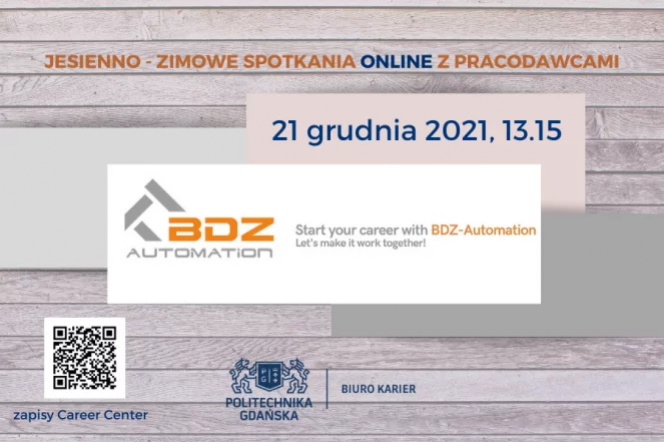 Jesienno-zimowe spotkania z pracodawcami - BDZ-Automation. Zapraszamy 21 grudnia!