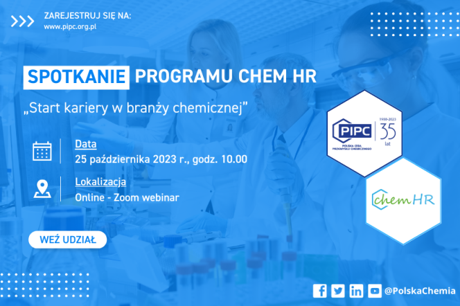 Grafika promująca "Spotkanie programu Chem HR"