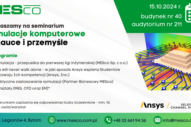 "Ansys Academic Roadshow" już 15 października na WIMiO!