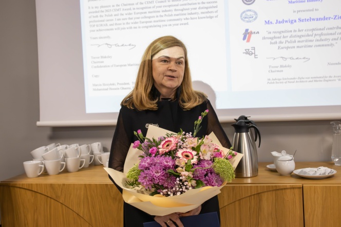 Za zasługi dla przemysłu morskiego. Jadwiga Sztelwander-Zięba z prestiżową nagrodą CEMT