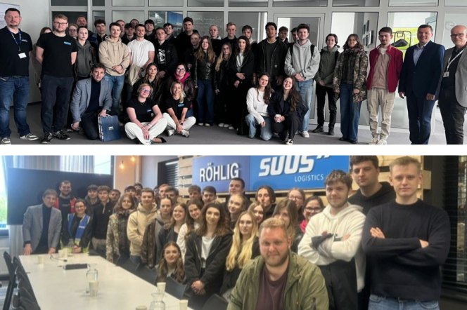 Zdjęcie grupowe - wizyta w Fresh Logistics oraz Rohlig Suus