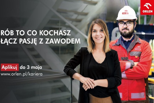 Kobieta i mężczyzna, plakat Orlen