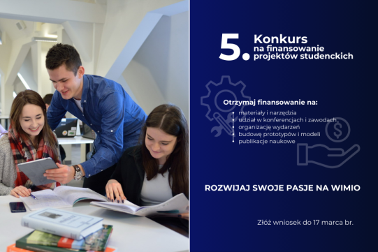 5. konkurs na finansowanie projektów studenckich!