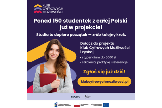Dziewczyny! Dołączcie do Klubu Cyfrowych Możliwości i zdobądźcie stypendium