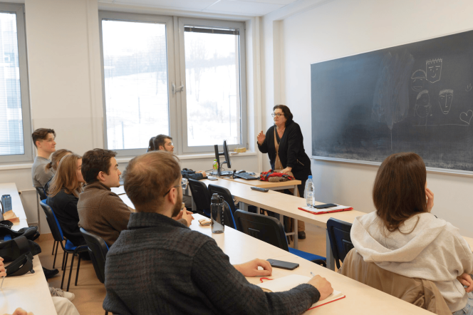 students during the meeting